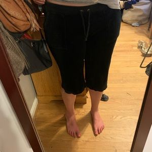 Juicy Couture Black Capri Lounge Pants